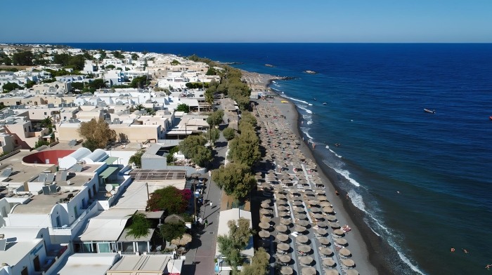 Famous Beach On Santorini