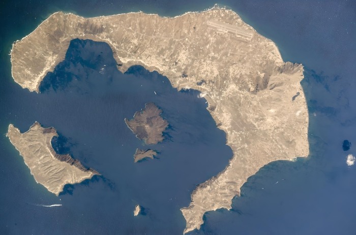 Santorini Caldera Satellite