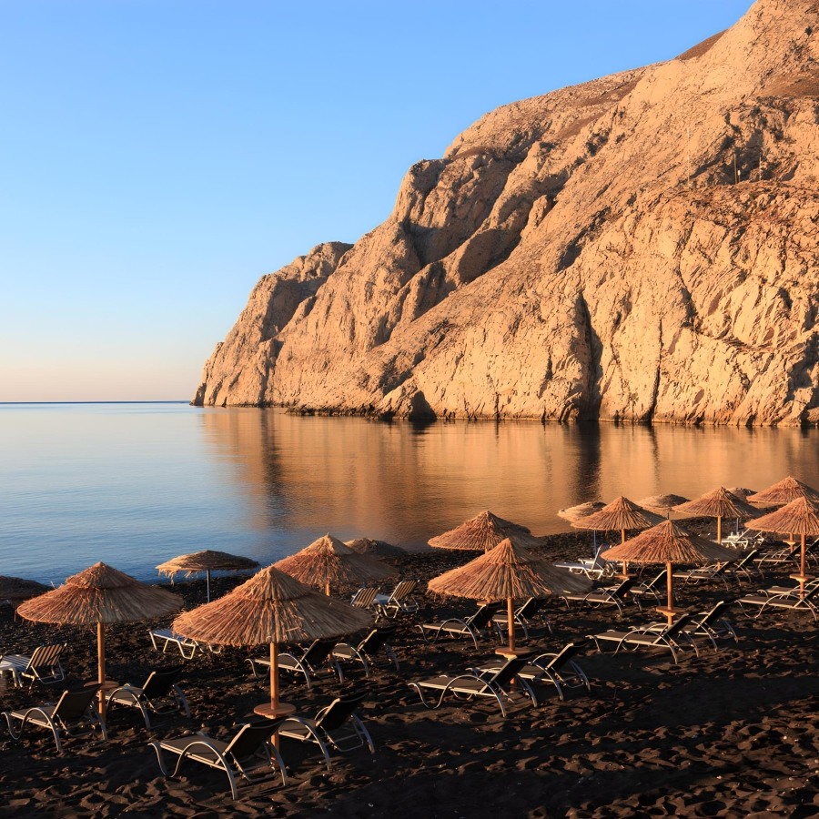 Kamari Black Beach Santorini