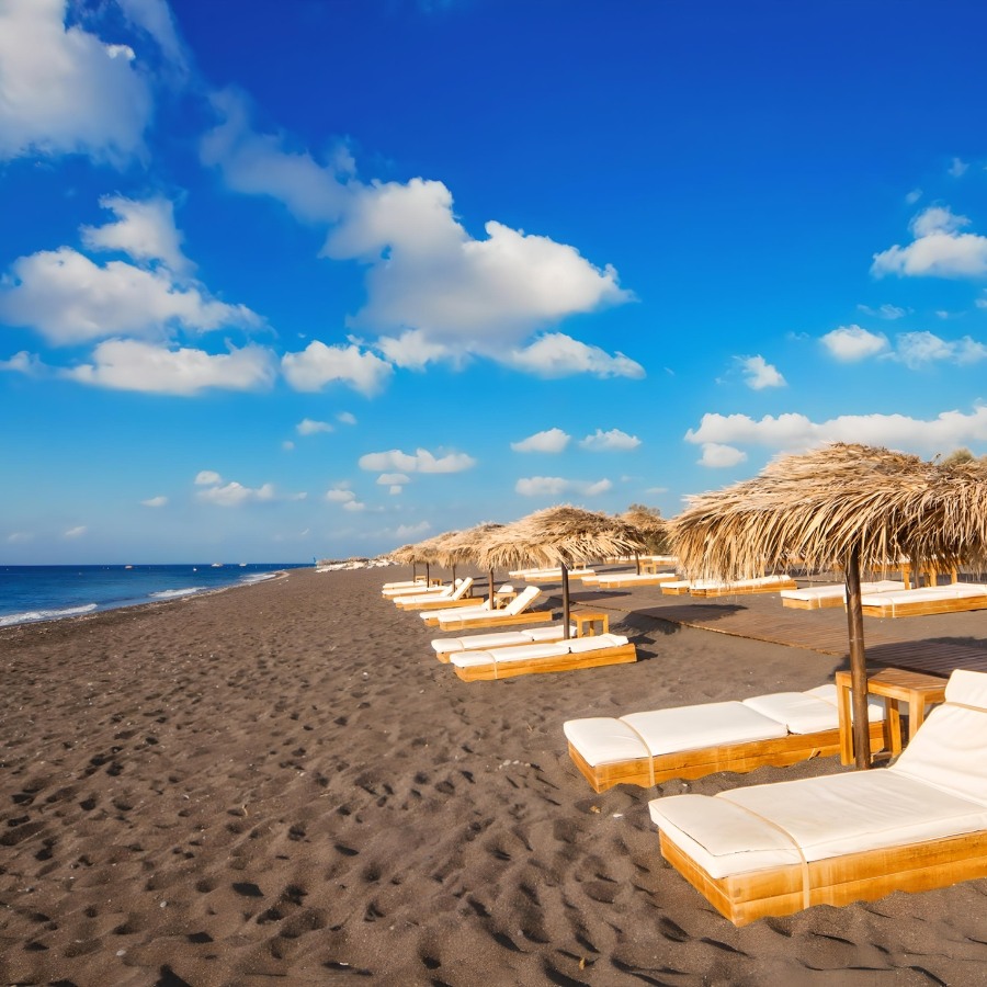 Perissa Perivolos Black Sandy Beach