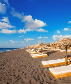 Perissa Perivolos Black Sandy Beach