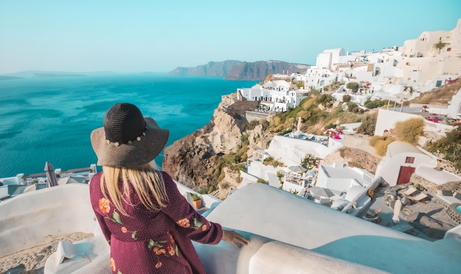 Exploring Caldera Views On Santorini