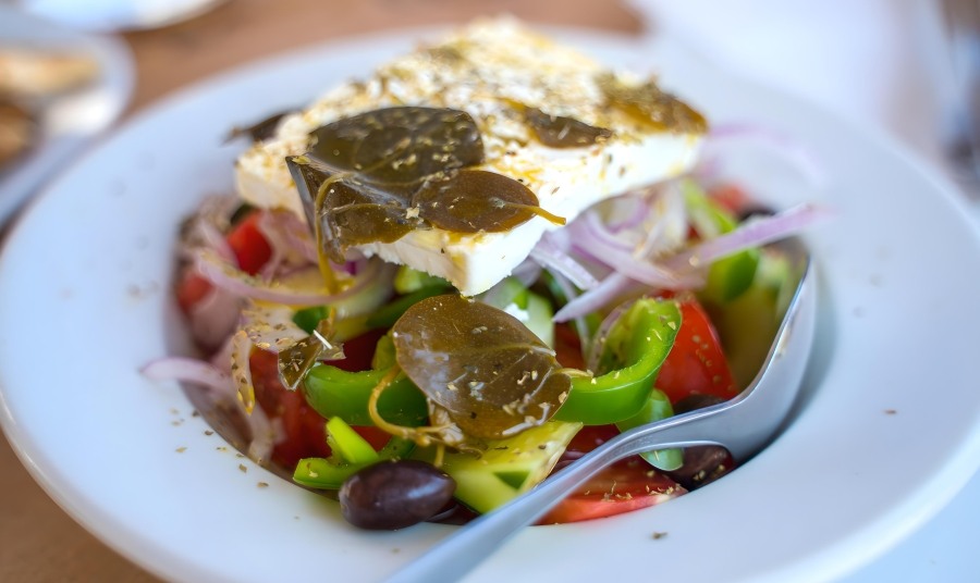Greek Salad On Oia