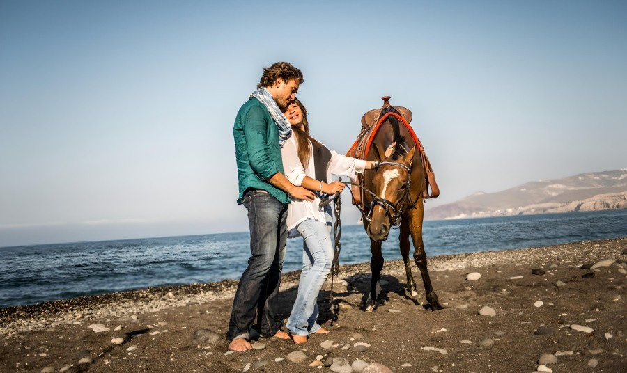 Horse Riding Black Beach Santorini