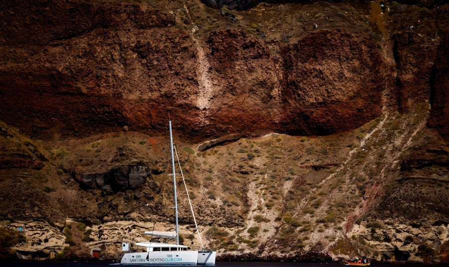 Sailing Tour Catamaran 400 Santorini Greece