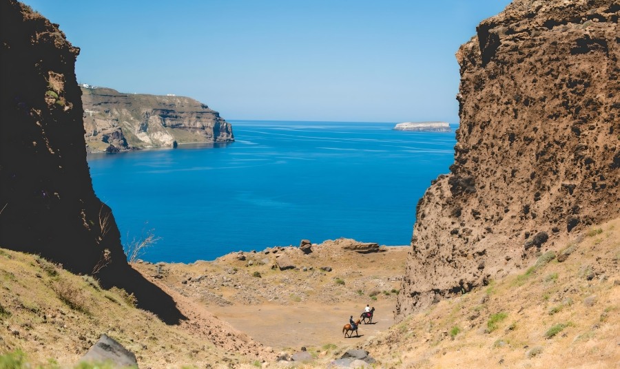 Santorini Horse Riding Caldera Beach