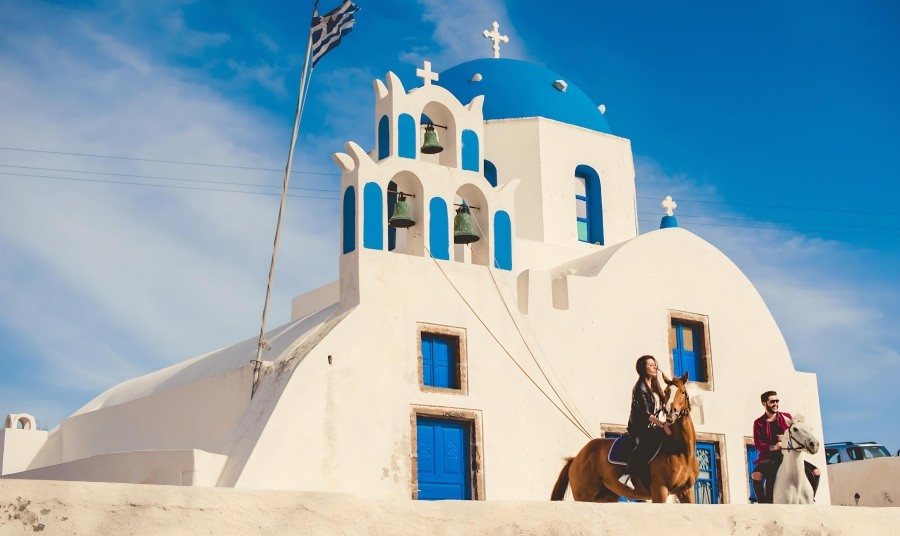 Santorini Horse Riding Church