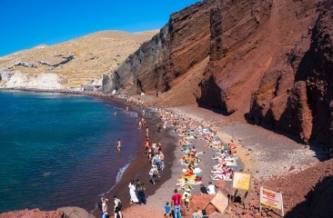 santorini red beach
